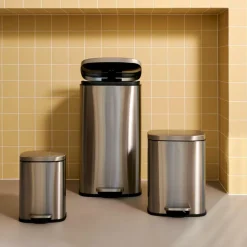 Shop CASA ADELE Pattumiera A Pedale 30L Argentato