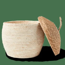 Cheap CASA ALVIN Cesto Portatutto Con Coperchio Marrone, Naturale