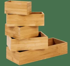 Shop CASA BAMBOO Organiser Per Cassetto Naturale