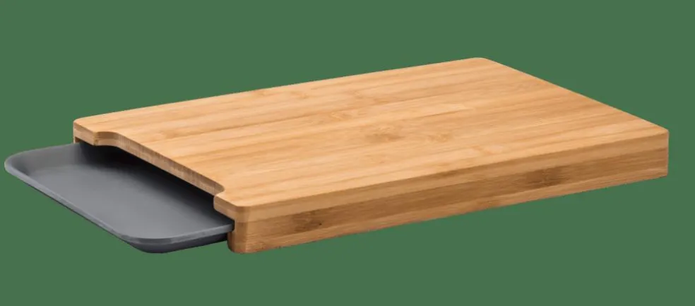 Clearance CASA BAMBOO Tagliere Raccogli Succo Grigio, Naturale
