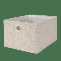 Best CASA BASIC BOUCLE Cesta Portatutto Bianco Sporco/sabbia