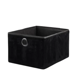 Sale CASA BASIC Cesta Pieghevole Nero