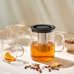 Best CASA CHAI Teiera 1,5 L Nero, Trasparente