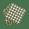 Clearance CASA CHECK GREEN Set Di 20 Tovaglioli Verde