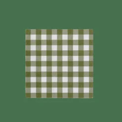 Clearance CASA CHECK GREEN Set Di 20 Tovaglioli Verde