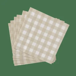 Best Sale CASA CHECK SAND Set Di 20 Tovaglioli Beige