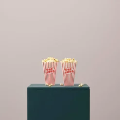 Clearance CASA CINEMA Bicchiere Popcorn Set Di 8 Bianco, Rosso