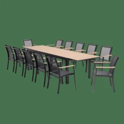 Discount CASA ETHAN Tavolo Allungabile Nero, Naturale