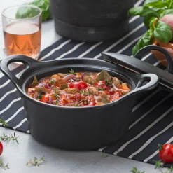 Discount CASA FERO Cocotte Con Coperchio 80 CL Nero