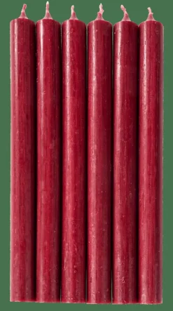 New CASA FINA Candele Set Di 6 Bordeaux