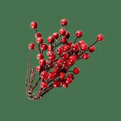 Outlet CASA FOAM Bacche Decorative Set Di 12 Rosso