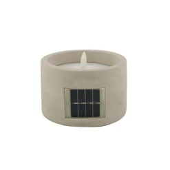 Discount CASA FUEGO Candela A LED Solare Grigio Chiaro