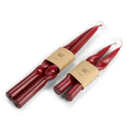 Outlet CASA GLOSSY Candela S/2 Rosso Scuro