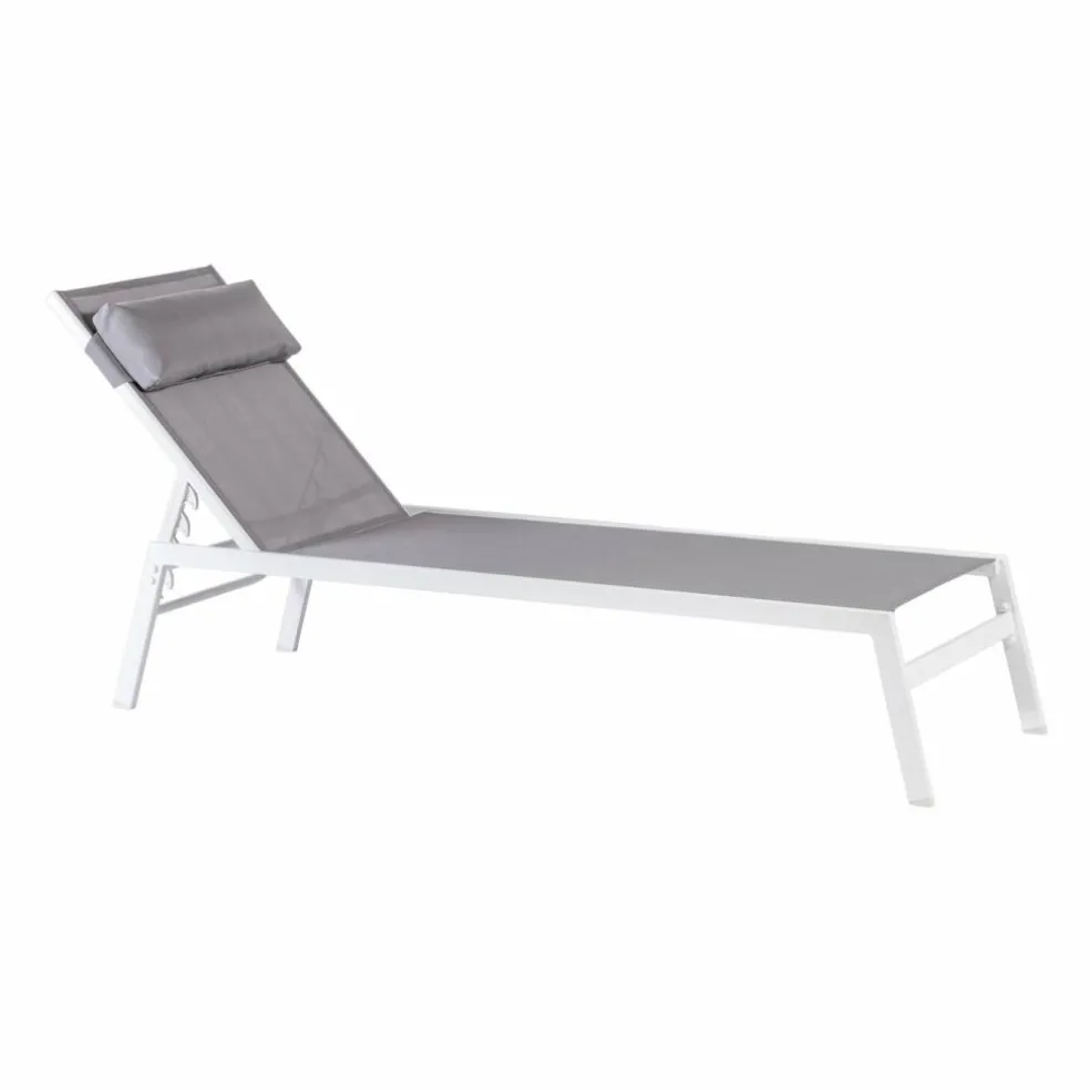 New CASA HUGO Lettino Set Di 2 Bianco/grigio