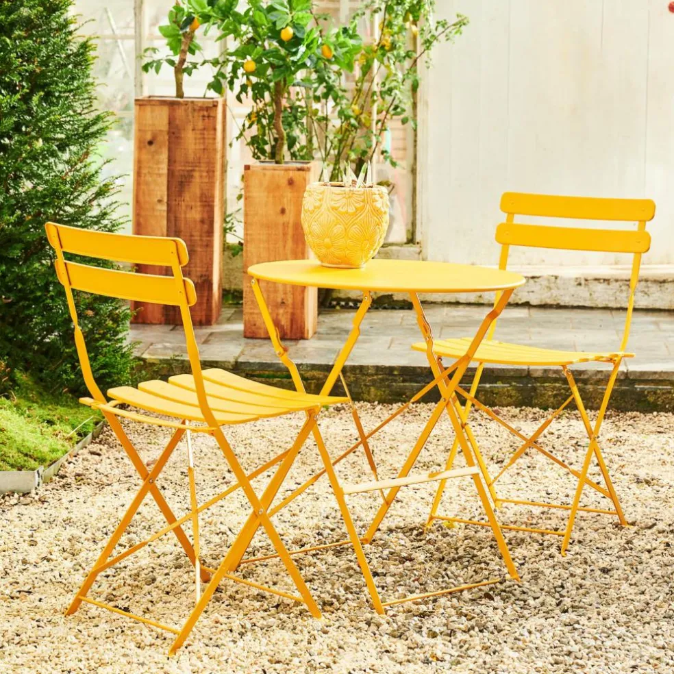 Sale CASA IMPERIAL Set Bistro Rotondo Giallo
