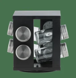 Best CASA INDUSTRIA Giostra Portaspezie 8 Barattolini Nero