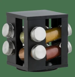Best CASA INDUSTRIA Giostra Portaspezie 8 Barattolini Nero