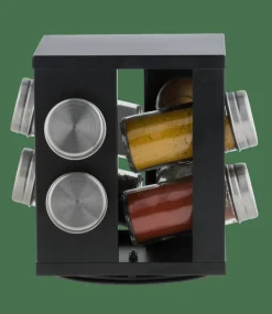 Best CASA INDUSTRIA Giostra Portaspezie 8 Barattolini Nero