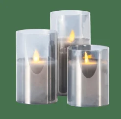 Cheap CASA ION Candele Led Set Di 3 Grigio