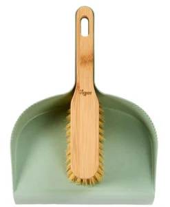 New CASA JASMIN Paletta Con Scopa Verde, Naturale