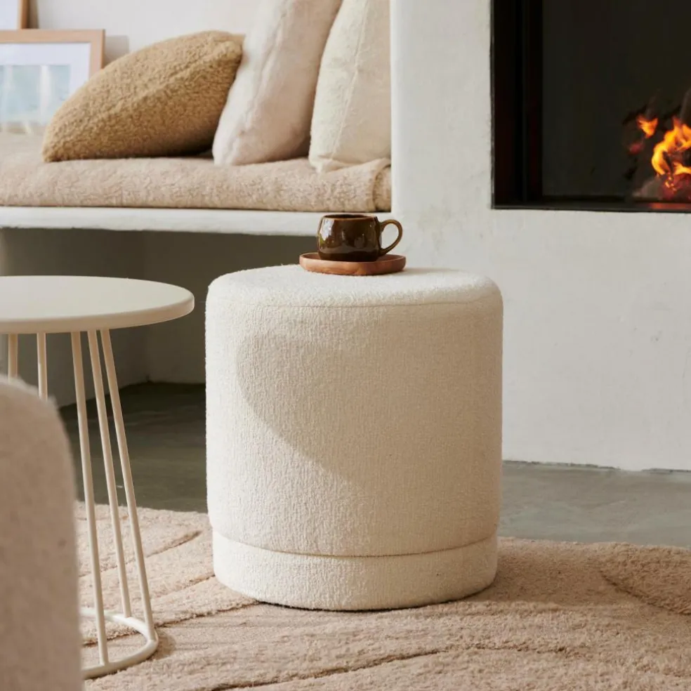 Store CASA LANCE Pouf: Bianco