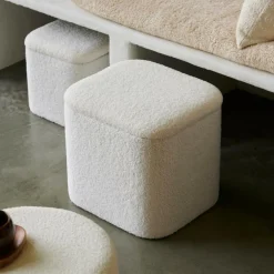 Sale CASA LIAM Pouf Con Contenitore Bianco