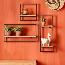 Outlet CASA MIX&MATCH Organiser Da Parete Nero, Naturale