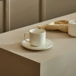 Discount CASA MOON Tazza E Piattino 20 CL Bianco