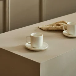Fashion CASA MOON Tazza Espresso E Piattino 9 CL Bianco