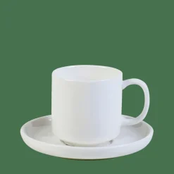 Fashion CASA MOON Tazza Espresso E Piattino 9 CL Bianco