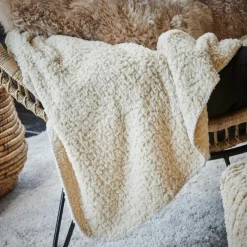 Shop CASA MOUTON Plaid Beige