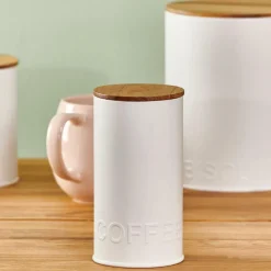 Clearance CASA NAGINI Contenitore Capsule Caffè Bianco, Naturale