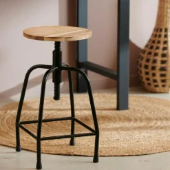Best CASA NEW BEDFORD Sgabello Nero, Naturale