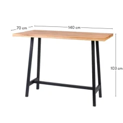 Online CASA OAK SPLIT Tavolo Da Bar Naturale