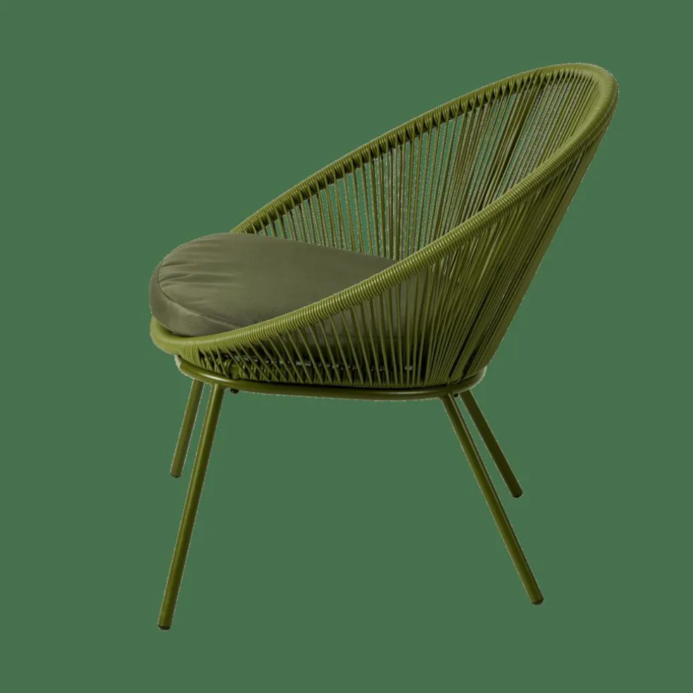 Best CASA PAPAYO Sedia Lounge Con Cuscino Verde