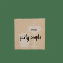 Best Sale CASA PARTY PEOPLE Set Di 20 Tovaglioli Beige