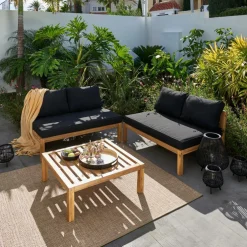 Fashion CASA PAULETTE Tavolo & Pouf Lounge Naturale