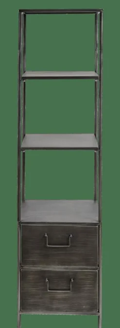 Outlet CASA PHARMA Scaffale Da Parete Con 2 Cassetti Nero
