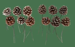 Cheap CASA PINECONE Pigne Set Da 6 2 Colori Bianco, Argentato