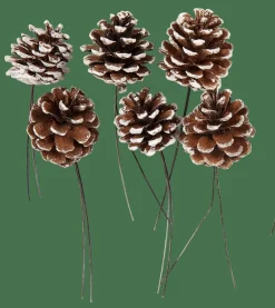 Cheap CASA PINECONE Pigne Set Da 6 2 Colori Bianco, Argentato