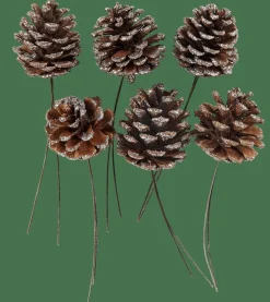 Cheap CASA PINECONE Pigne Set Da 6 2 Colori Bianco, Argentato