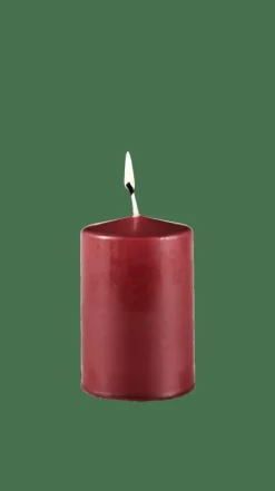 Hot CASA PURE Candela Cilindrica Rosso Scuro