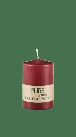 Hot CASA PURE Candela Cilindrica Rosso Scuro