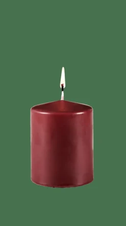 Outlet CASA PURE Candela Cilindrica Rosso Scuro