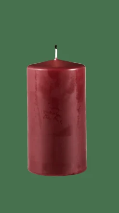 Clearance CASA PURE Candela Cilindrica Rosso Scuro