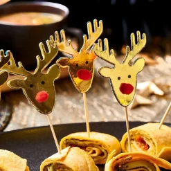 Outlet CASA REINDEER Stecchini Aperitivo Set Di 10 Dorato