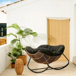 New CASA ROCKO Sedia A Dondolo Nero