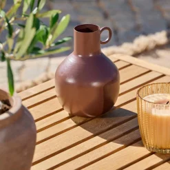 New CASA RONDO Vaso Marrone Scuro