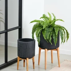 Outlet CASA SCURO Vaso Per Piante Nero
