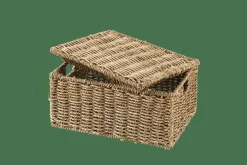 Outlet CASA SEAGRASS Cesto Portatutto M Con Coperchio Naturale